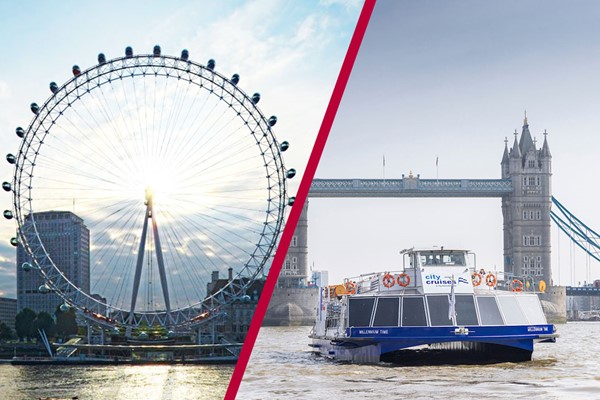 London Eye Tickets with Thames Lunch Cruise for Two