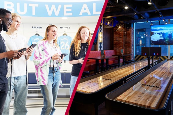 Manchester City Etihad Stadium Tour for Two Adults with Shuffleboard, Pizza and Drinks at BOX
