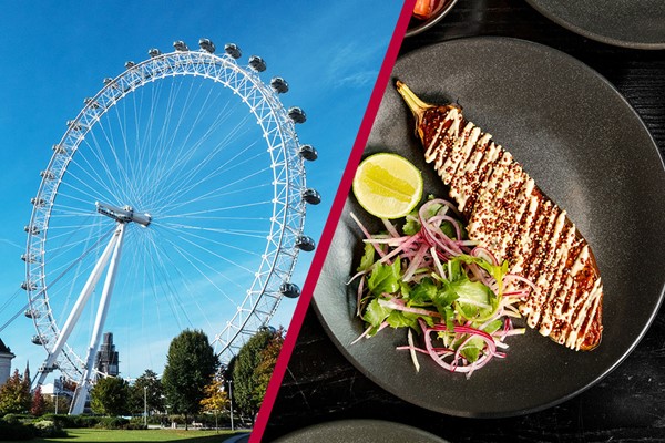 The Lastminute.com London Eye Tickets with Three Course Meal and Prosecco for Two at Gaucho