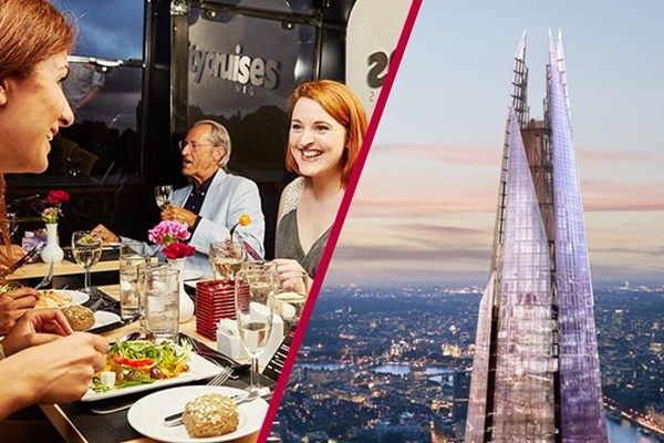 The View from The Shard and Two Course Thames Lunch Cruise for Two