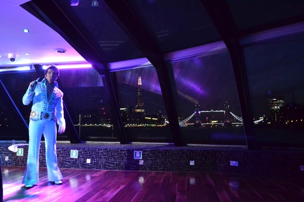 London River Cruise with a Three Course Dinner and Elvis Tribute Act for Two