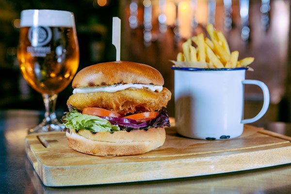 Craft Beer Flight and Burgers for Two at Brewhouse and Kitchen