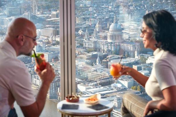 The View from The Shard with a Cocktail for Two