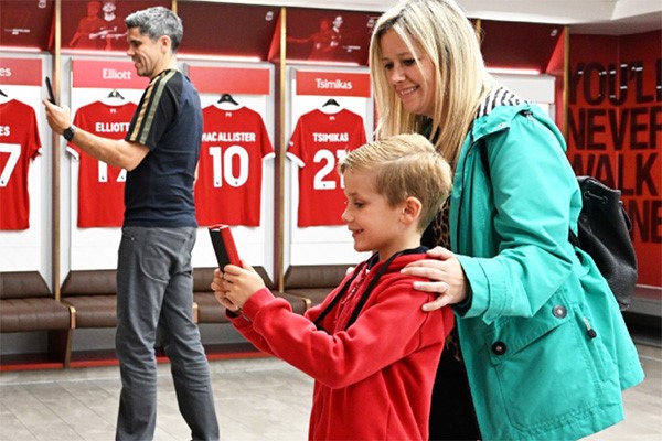 Liverpool FC Anfield Stadium Tour and Legends Q and A for One Adult and One Child 