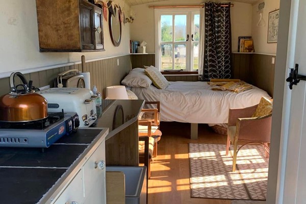 Overnight Stay in a Traditional Shepherd's Hut for Two with The Duke Campsite