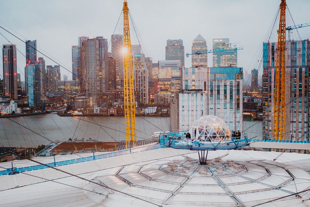 Up at The O2 Snow Globe Climb for One