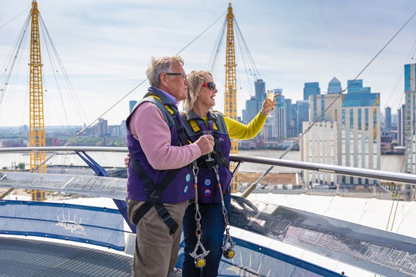 Up at The O2 Climb with a Glass of Bubbly for Two