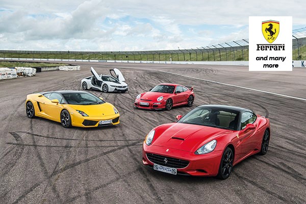 Four Supercar Driving Blast with High Speed Passenger Ride and Photo - Week Round Special Offer