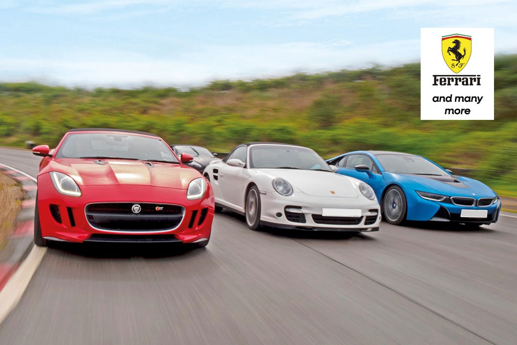 Triple Supercar Driving Blast with High Speed Passenger Ride and Photo - Week Round Special Offer