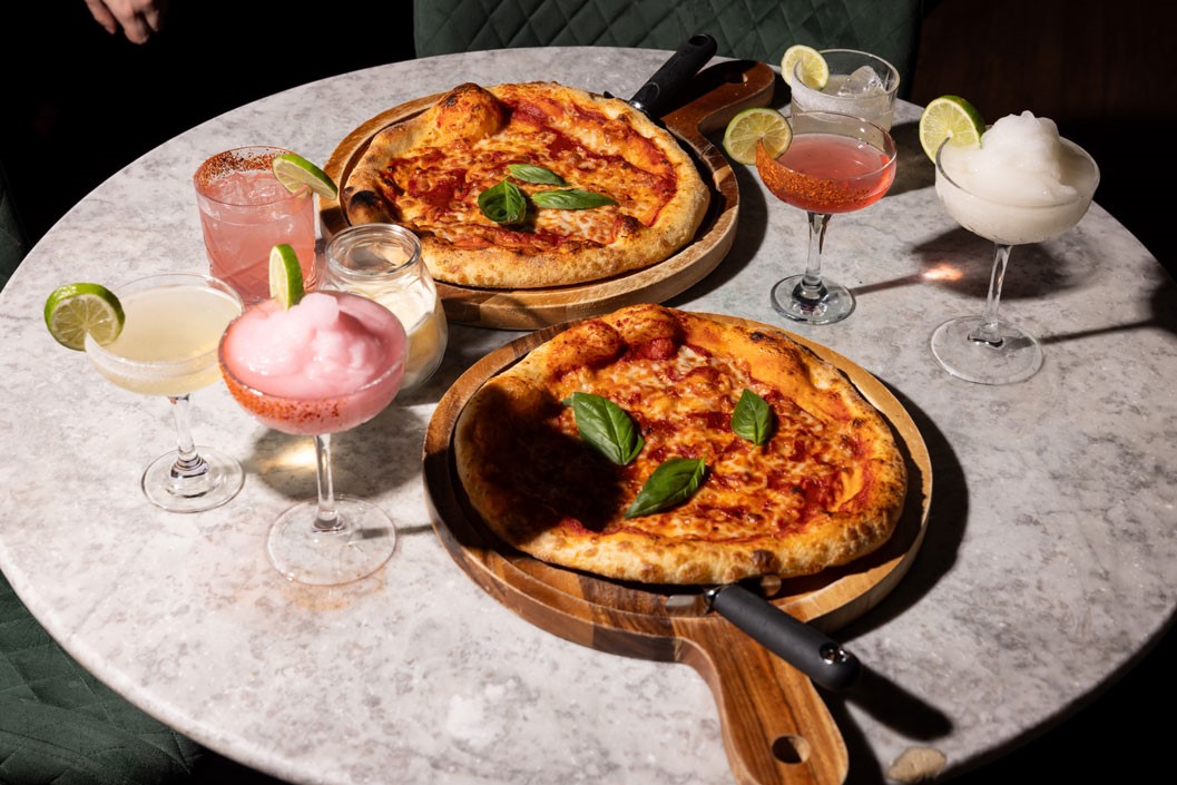 Peach/White Cocktail And Pizza For Two At Revolution Bars