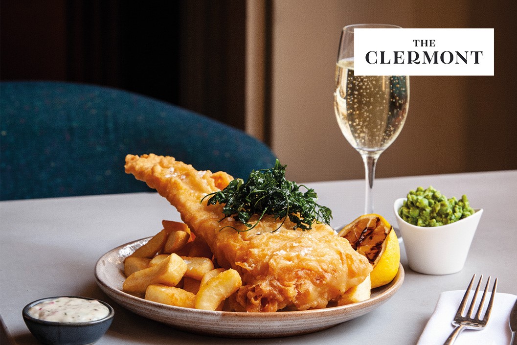 Three Course Meal with a Bottle of Sparkling Wine For Two at The Clermont Hotel