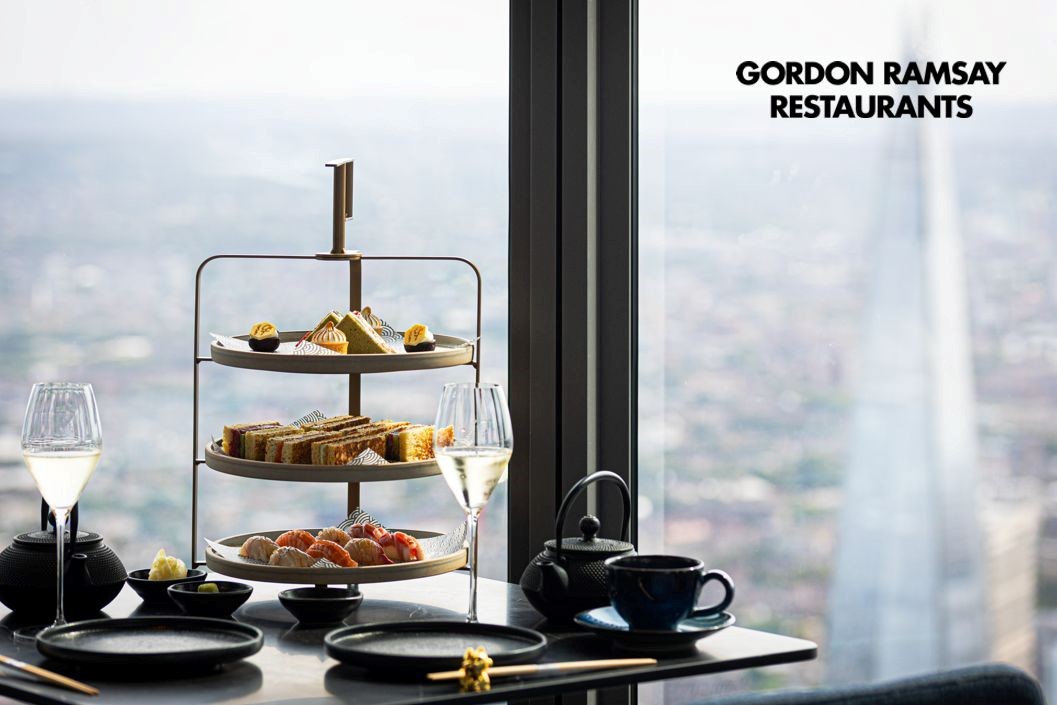 Sky High Afternoon Tea for Two at Gordon Ramsay's Lucky Cat 22 Bishopsgate