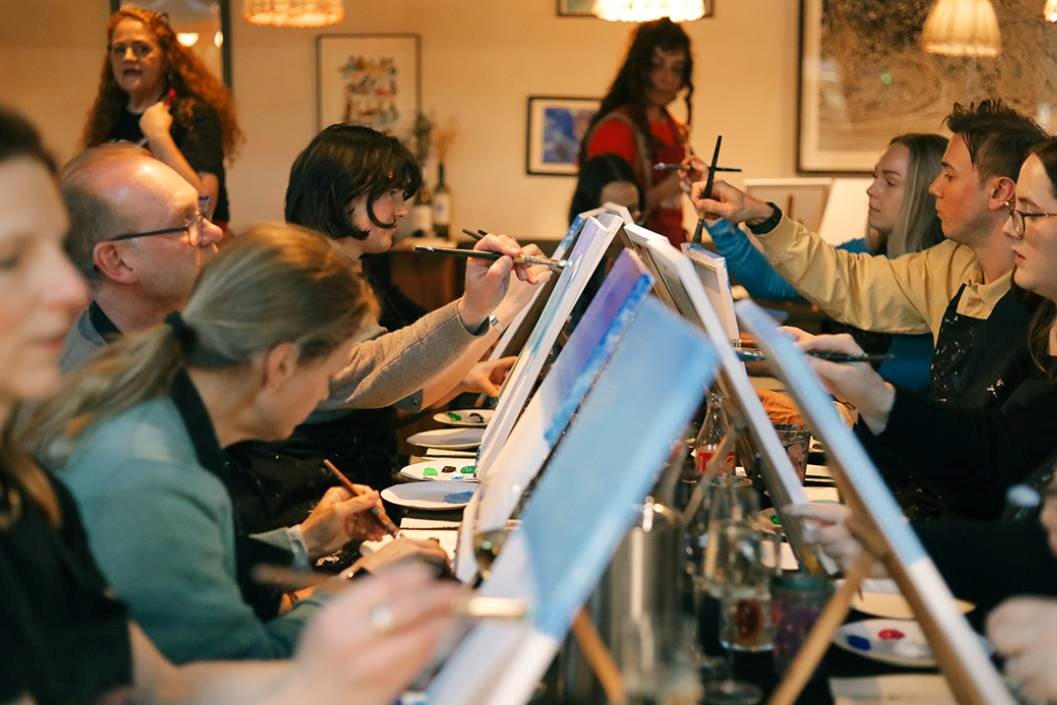 Sip and Paint for Two at Alfi Restaurant