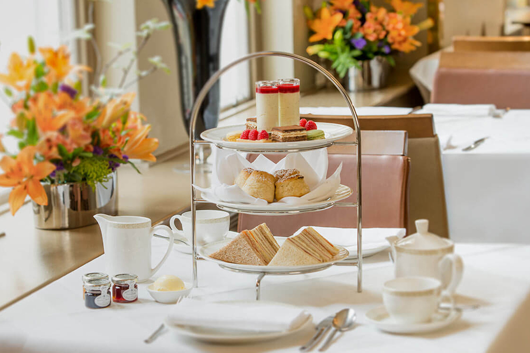 Cream Champagne Afternoon Tea For Two At The Bailey's Hotel London Kensington