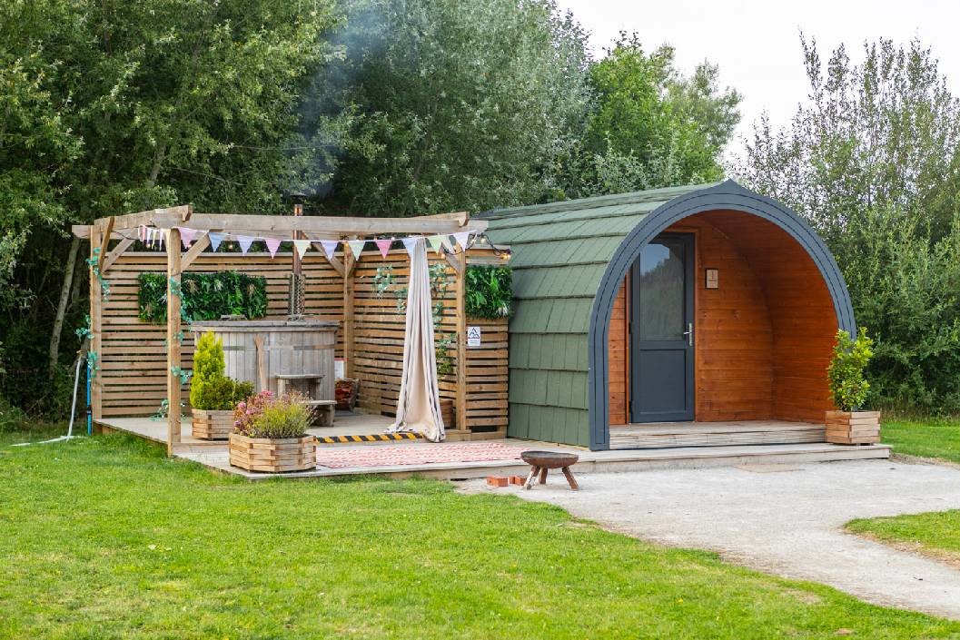 Two Night Heated Pod and Hot Tub Break for Up to Five at Stanley Villa Farm Camping