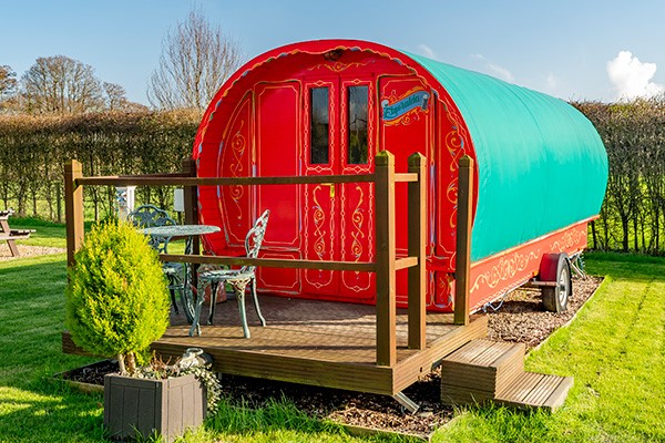 Overnight Stay in a Romany Caravan at South Lytchett Manor Glamping Park