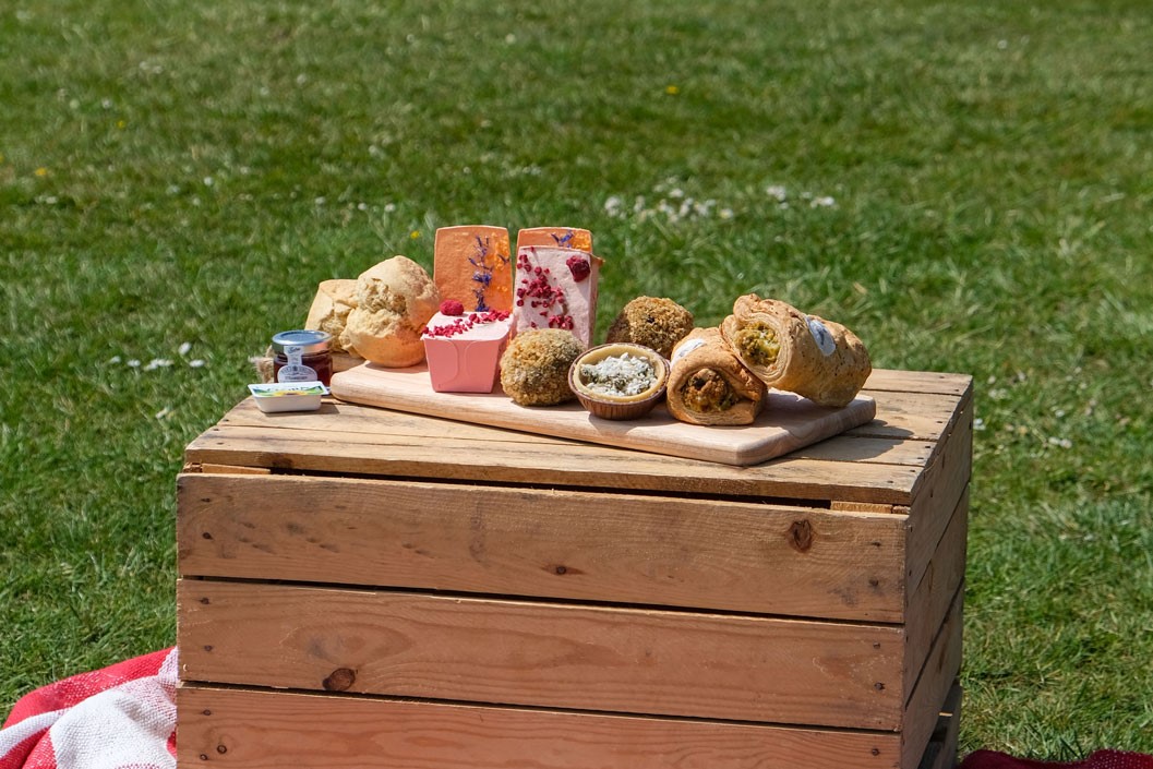 Cream Vegetarian Afternoon Tea For One At Home With Piglet's Pantry