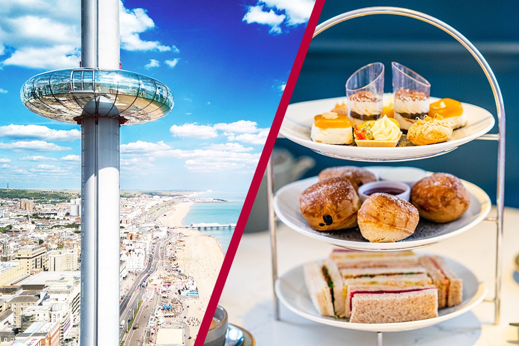 Brighton i360 Flight and Sparkling Afternoon Tea for Two at Hilton Brighton Metropole