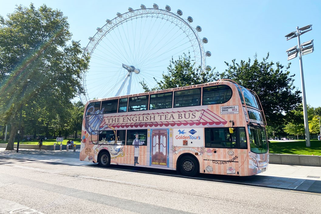 Afternoon Tea Bus with Panoramic Tour of London for Two Adults - Lower Deck