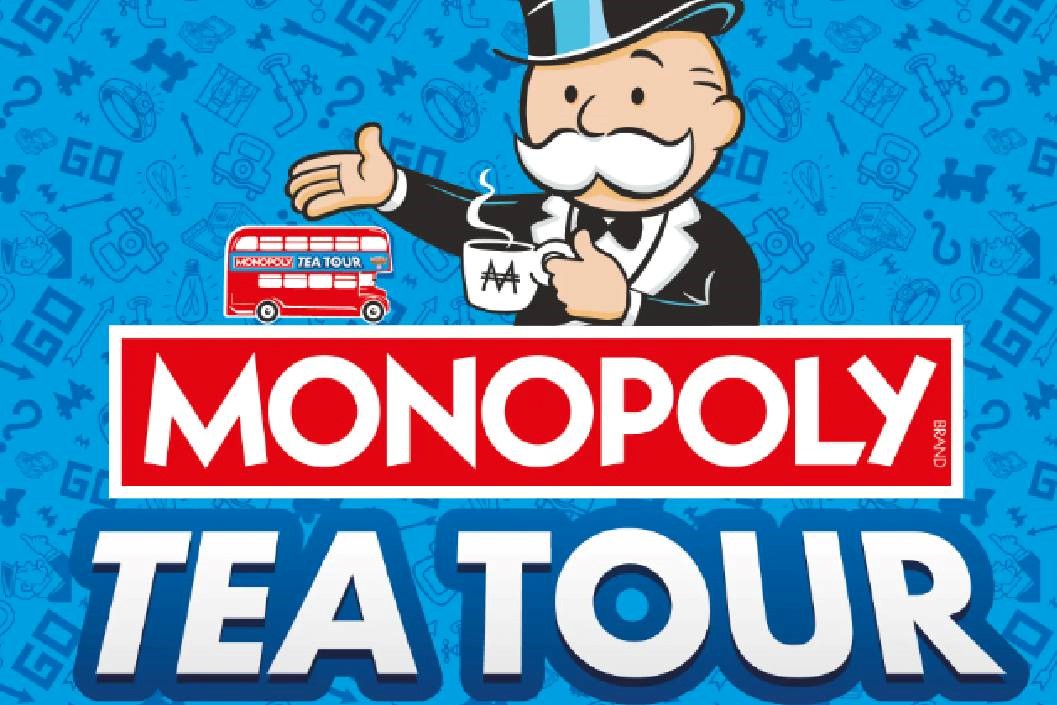 Salmon/Cream Monopoly Afternoon Tea For Two Adults And One Child At Brigit's Bakery
