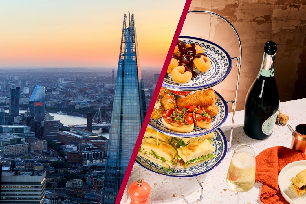 The View from The Shard and Prosecco Afternoon Tea at Prezzo for Two
