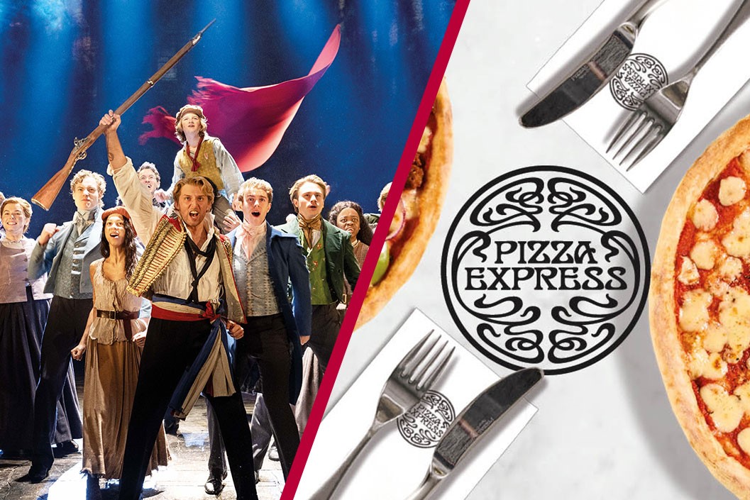 Theatre Tickets and Three Course Meal for Two at PizzaExpress in London