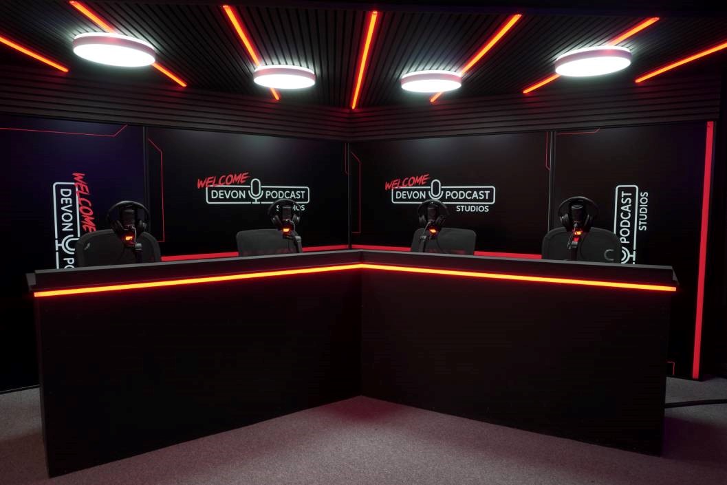 One Hour Premium Presenter Style Podcast Recording for One at Devon Podcast Studio