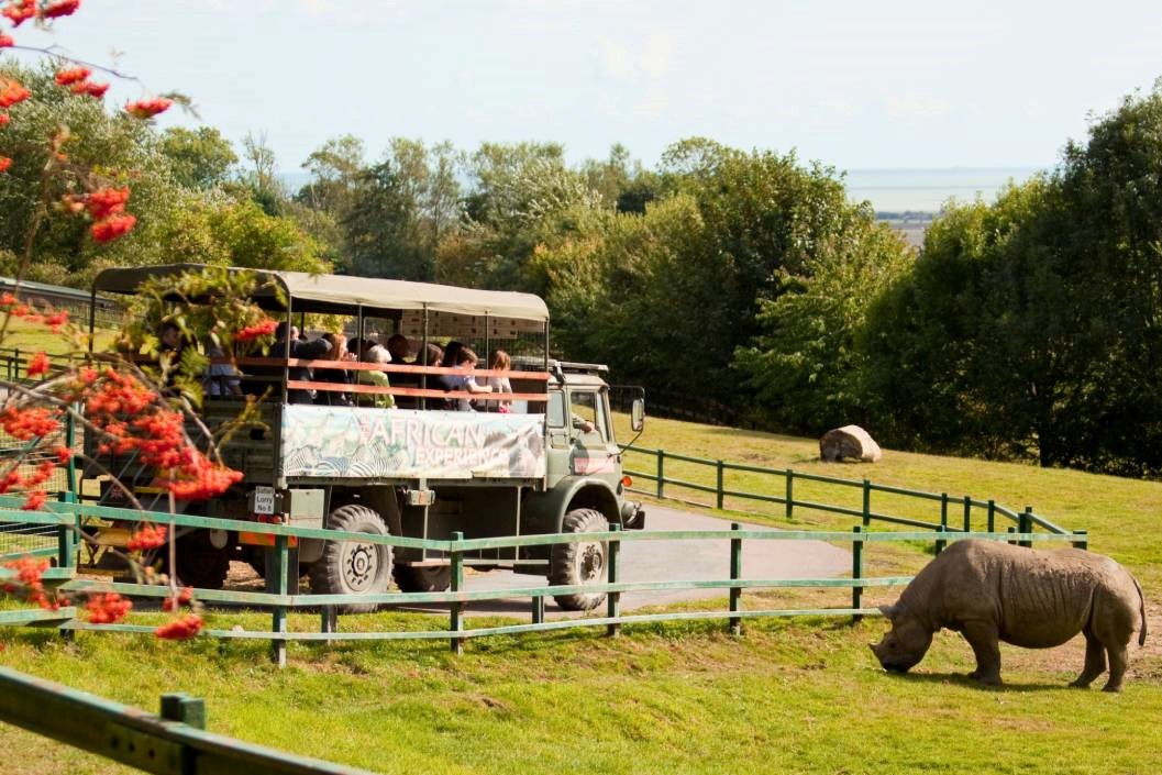 Port Lympne Reserve Entry with Truck Safari and Two Course Sunday Roast for Two