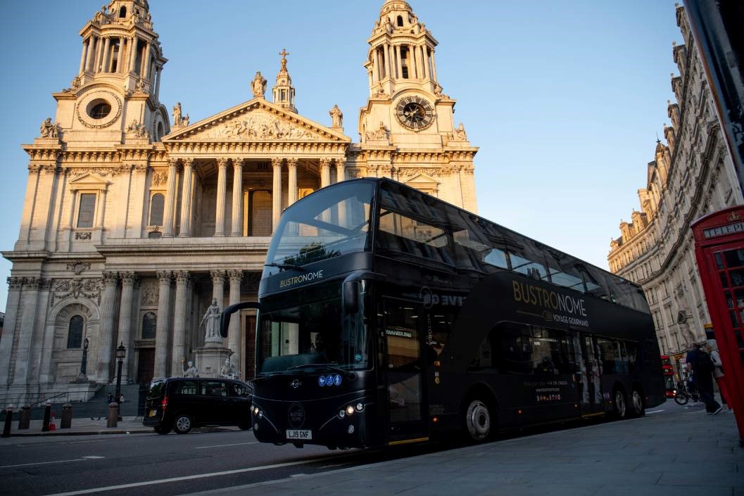 Four Course Lunch for Two Adults and Two Children Aboard a Bustronome Gourmet Bus Tour in London
