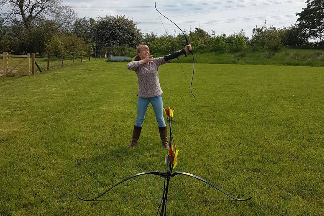 Aerial Archery for Two Adults and Two Children at Aim Country Sports
