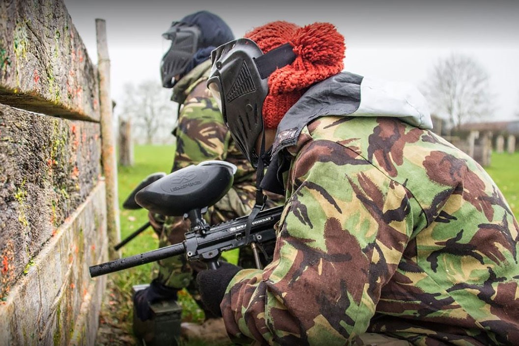 Paintballing with 100 Paintballs Each for Two Adults and Two Children at Battlelands