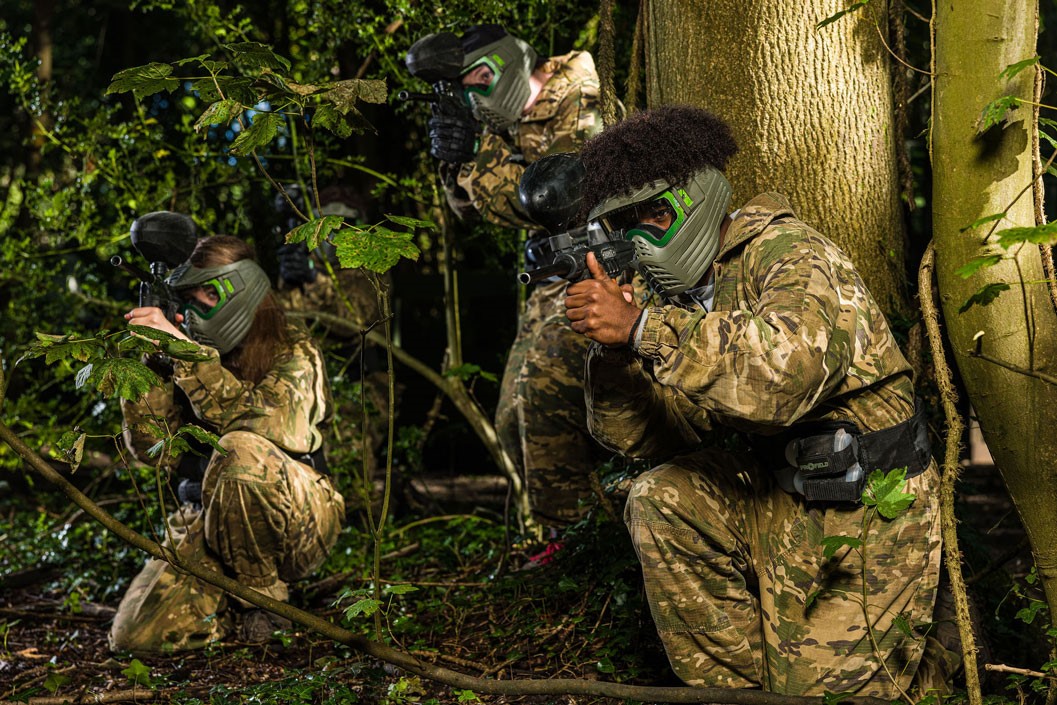 Image of Forest Paintballing for Two with 200 Paintballs Each and Lunch at GO Paintball London