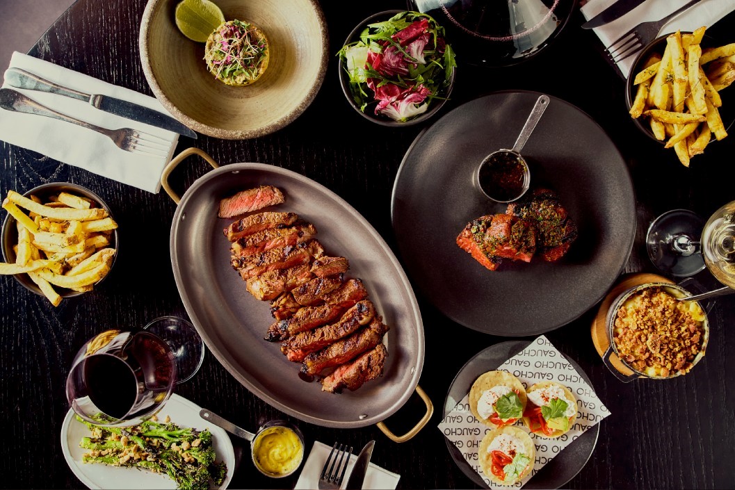 Two Course Meal with Glass of Bubbles at Gaucho for Two