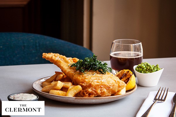 Image of Three Course Meal with a Bottle of Sparkling Wine For Two at The Clermont Hotel