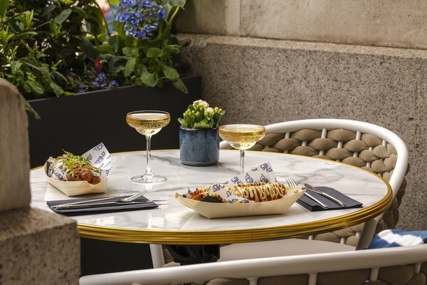 Click to view product details and reviews for Glass Of Champagne With Light Bites And Dessert For Two At Engel Bar.