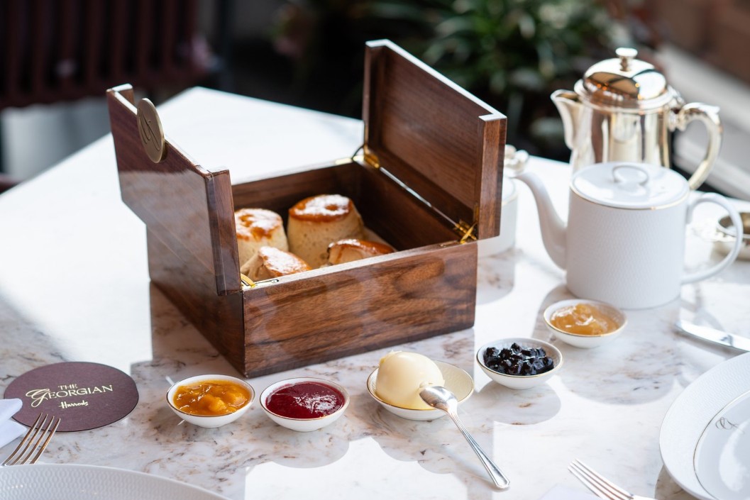 Harrods Cream Tea with Champagne for Two at The Georgian