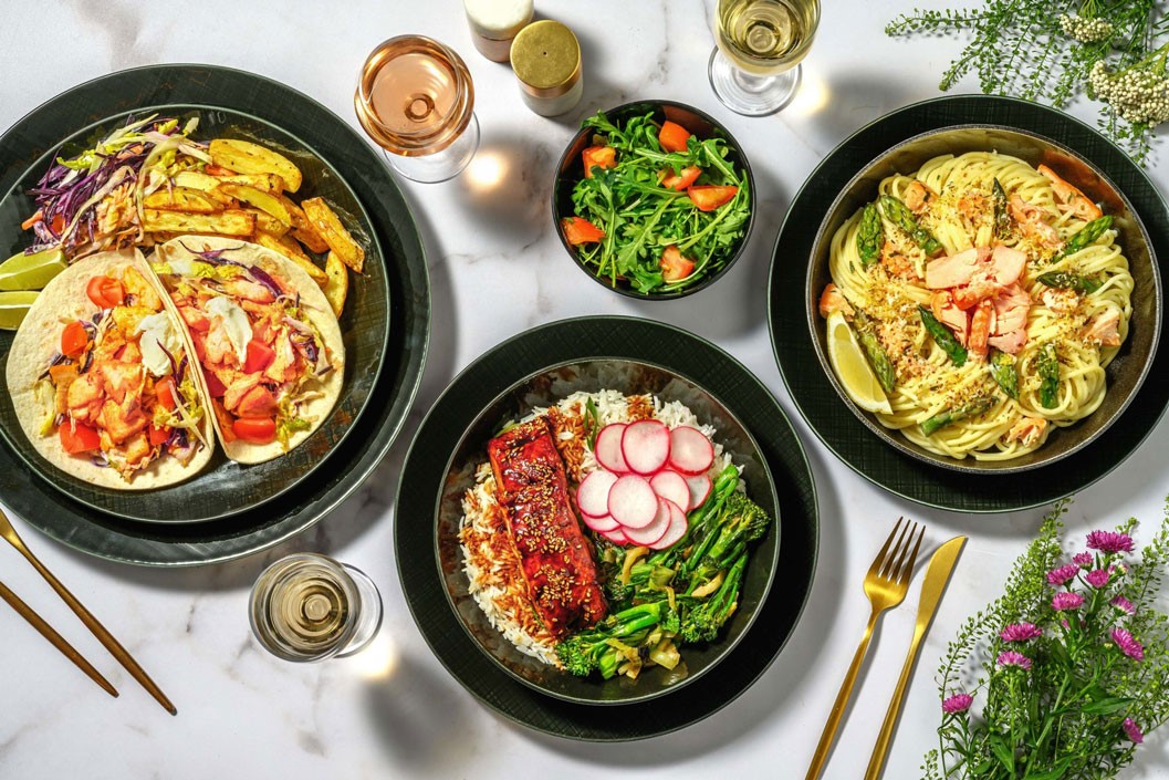 Image of HelloFresh One Week Meal Kit with Three Meals for Two People