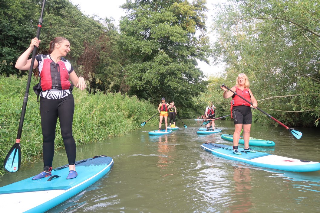 Standup Paddleboarding on the River Leam for Two