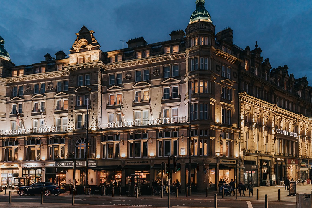One Night Stay with Dinner and Breakfast for Two at The County Hotel Newcastle
