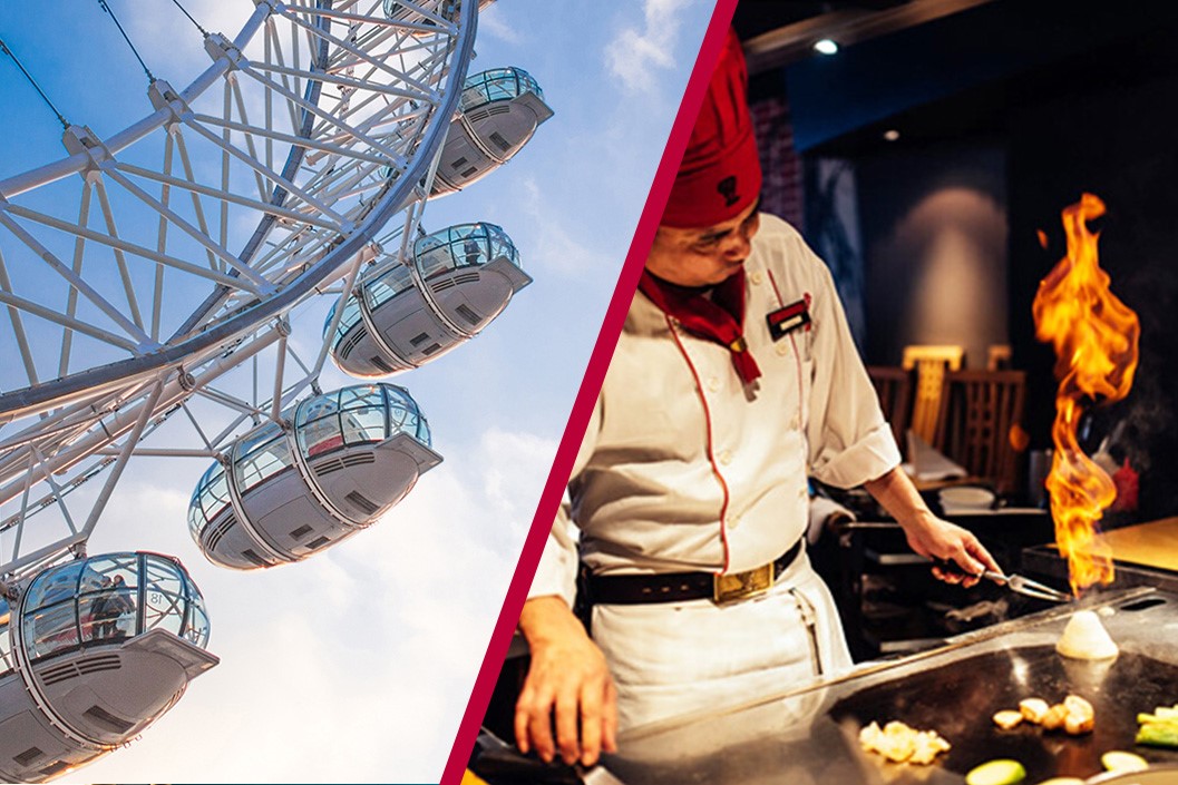 The Lastminute. com London Eye Tickets and Teppanyaki Experience for Two at Benihana Covent Garden