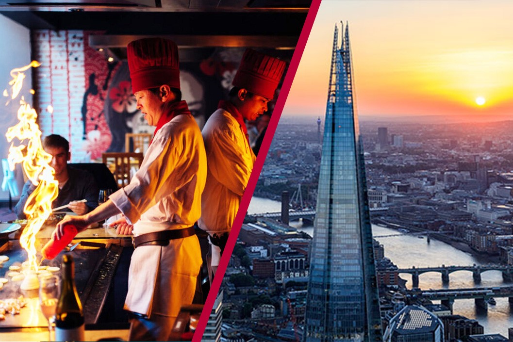 The View from The Shard and Teppanyaki Experience for Two at Benihana Covent Garden
