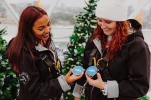 Up at The O2 Snow Globe Climb for One Image 3