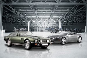 007 Modern Aston Martin Vantage And 70's Vantage Driving Blast