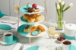 Champagne Afternoon Tea for Two at The Tiffany Blue Box Cafe at Harrods Image 2