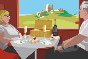 Prosecco Cream Tea and Steam Train Experience for Two at Swanage Railway picture