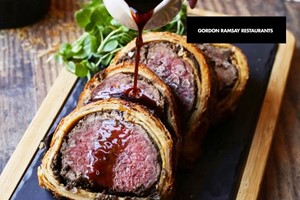 Beef Wellington Dining Experience with a Cocktail for Two at a Gordon Ramsay Restaurant Image 1