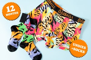 Men's Cotton Boxers 12 Month Subscription with OddBalls Apparel picture