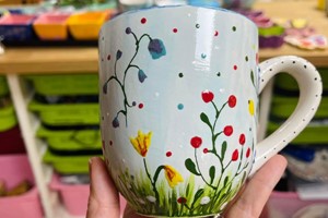 Ceramic Painting for Family of Four at Mad Hatters Pottery Painting Cafe picture
