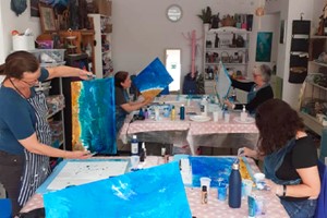 Acrylic Paint Pour and Powertex Masterclass for Two with Craft My Day Image 2