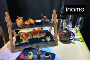 Sushi and Asian Tapas Afternoon Tea with Bottomless Bubbles for Two at Inamo Image 1